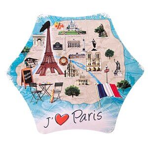 France Souvenir Cookie Tin Large Fresh Butter Galettes Eiffel Tower I Love Paris